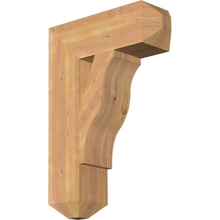 Ekena Millwork Funston Craftsman Smooth Bracket, Western Red Cedar, 5 1/2"W x 18"D x 26"H BKT06X18X26FST04SWR